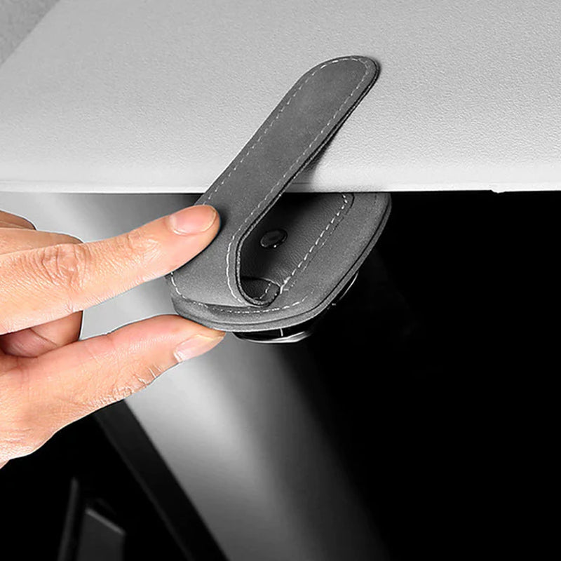 Multifunctionele Auto Brilclip Gestikt Suede