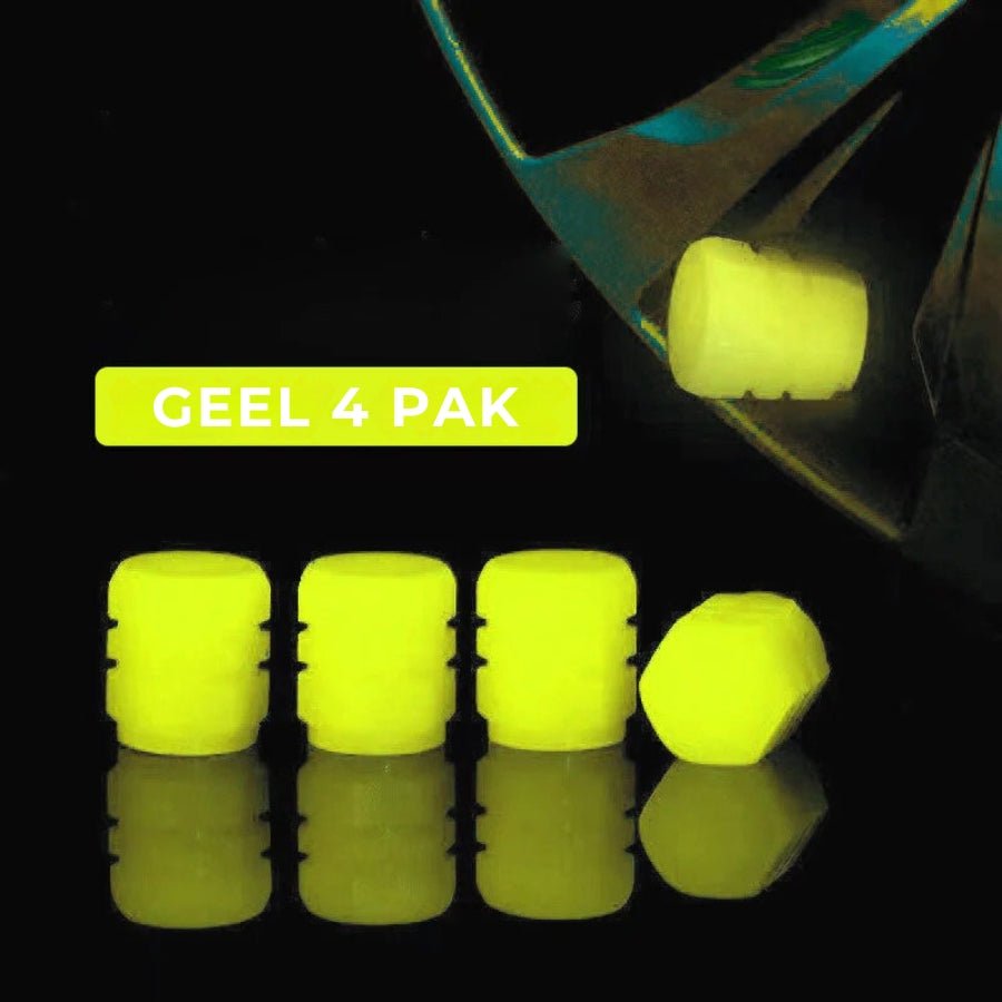 Autobanden Fluorescerende Ventieldopjes Set (4st)