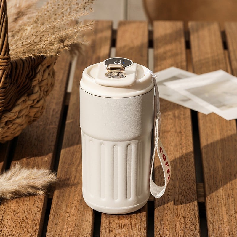 Koffiethermoskan met temperatuurweergave en - isolatie