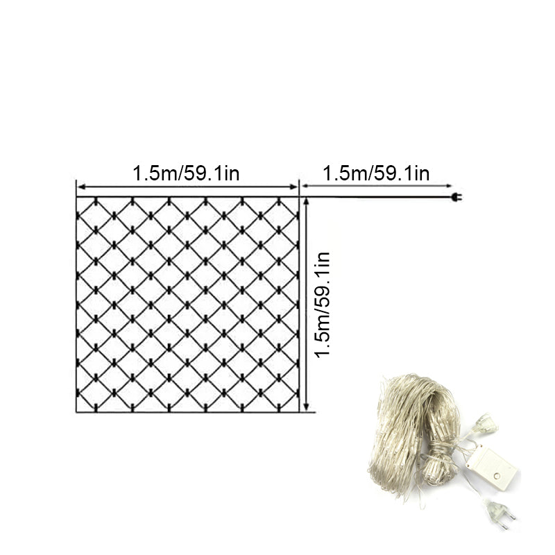 Visnetlampjes op zonne-energie