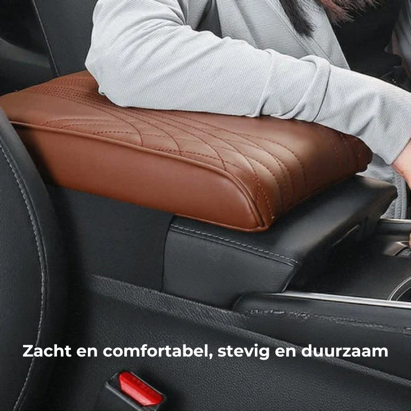 Auto Armsteunn Cover - Leer + Geheugenkatoen