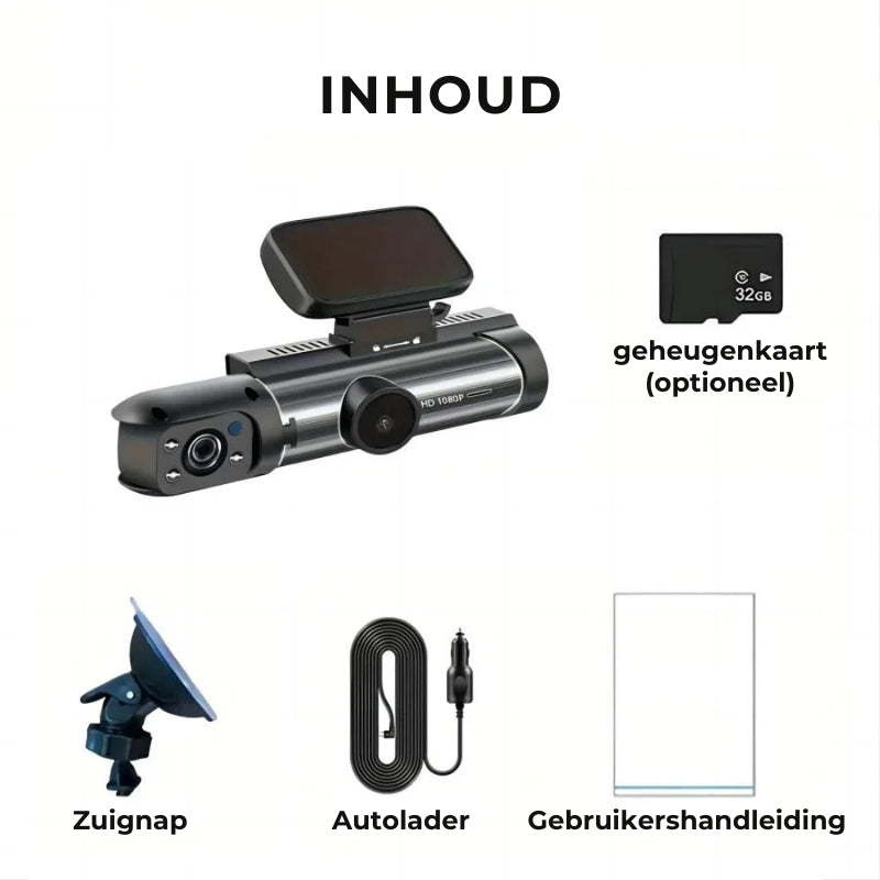 M8 Dual Lens Dashcam - 1080P HD - WiFi