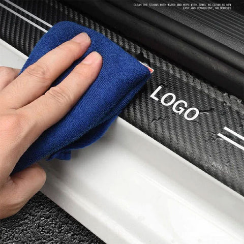 Carbon Auto Deurdrempel Stickers (4 STUKS)