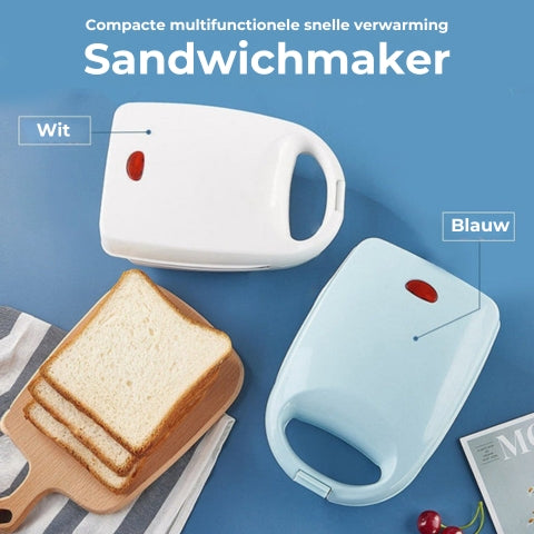 Compacte multifunctionele sandwichgrill met snelle opwarming