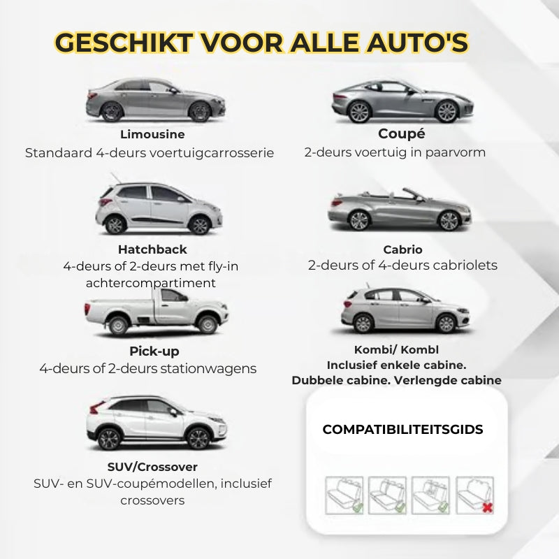 Ademende en Slipvaste Autostoelhoezen van ijszijde