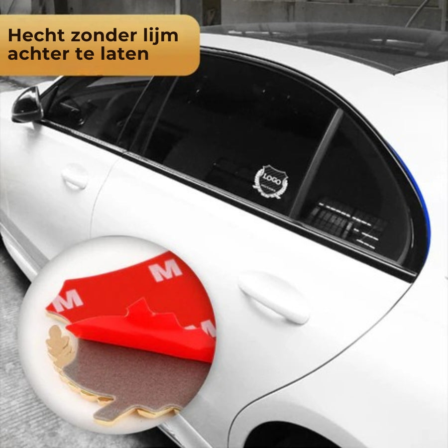 Auto 3D Stickers gepersonaliseerd (2 stuks)