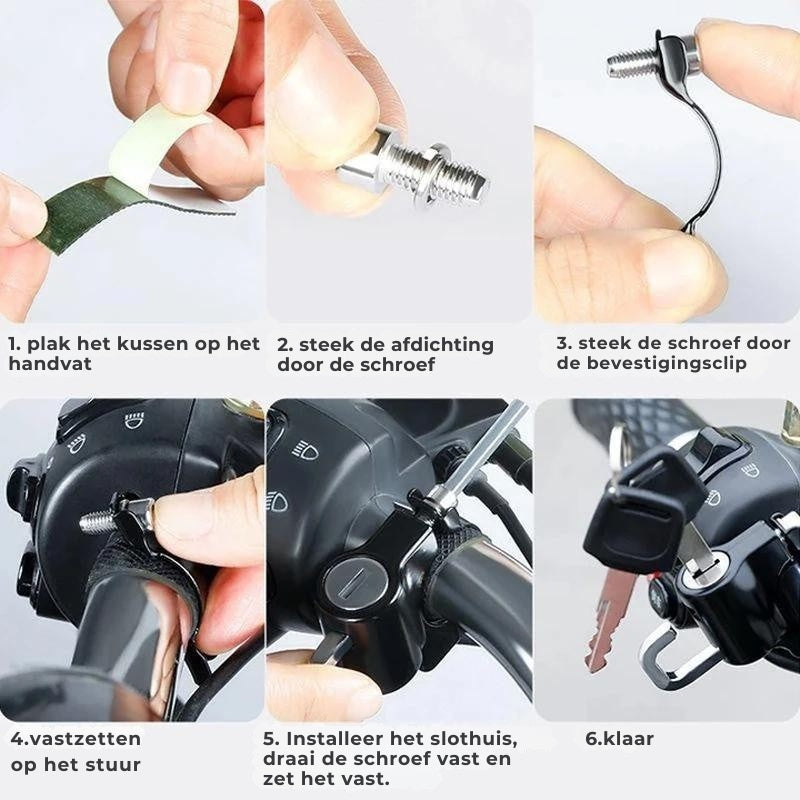 Multifunctioneel Fiets/Motorhelmslot