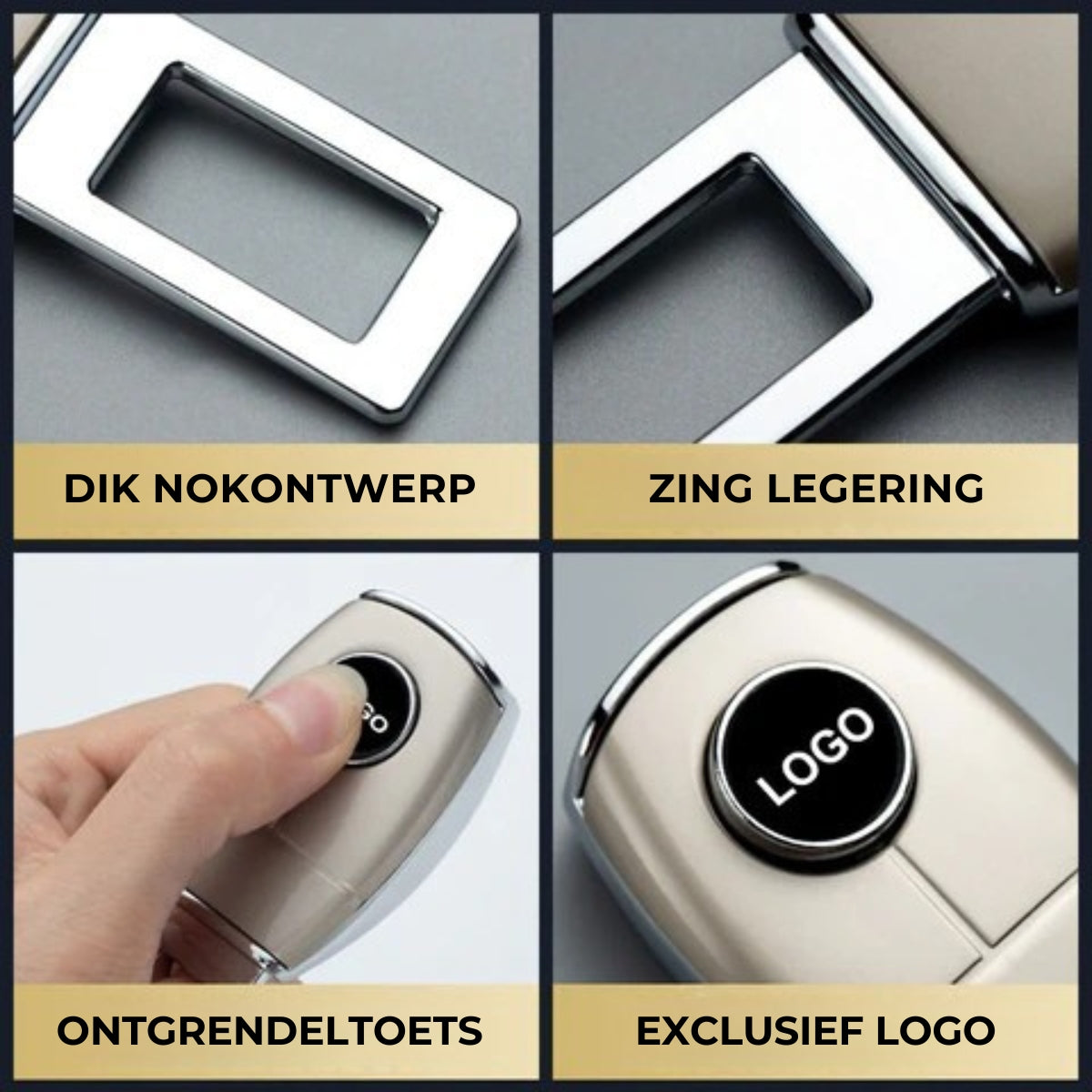 Verlenggesp autogordel Zinklegering