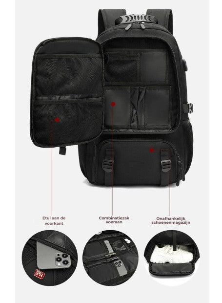 Icone™ Reisrugzak - Uitbreidbare rugzak met grote capaciteit