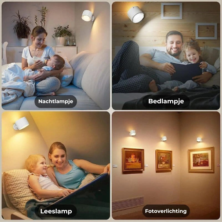 360° LED Wandlamp (Set van 2 stuks)