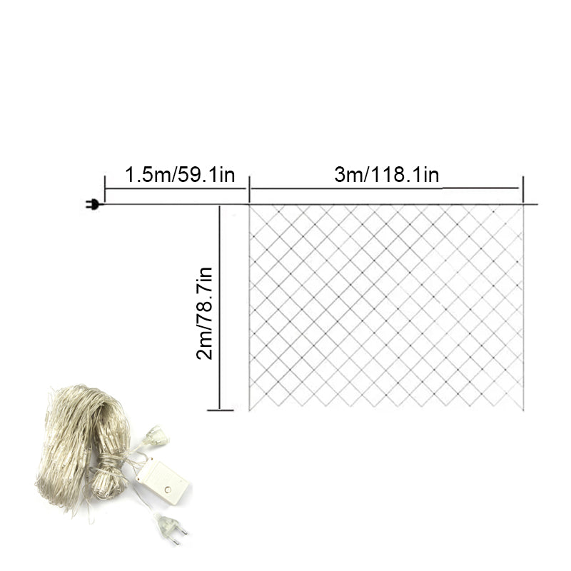 Visnetlampjes op zonne-energie