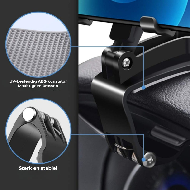 Dashboardclipbevestiging 360 graden draaibaar