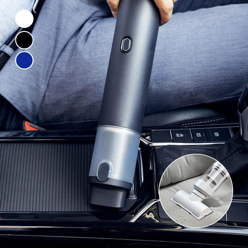 Slanke snoerloze stofzuiger voor in de auto