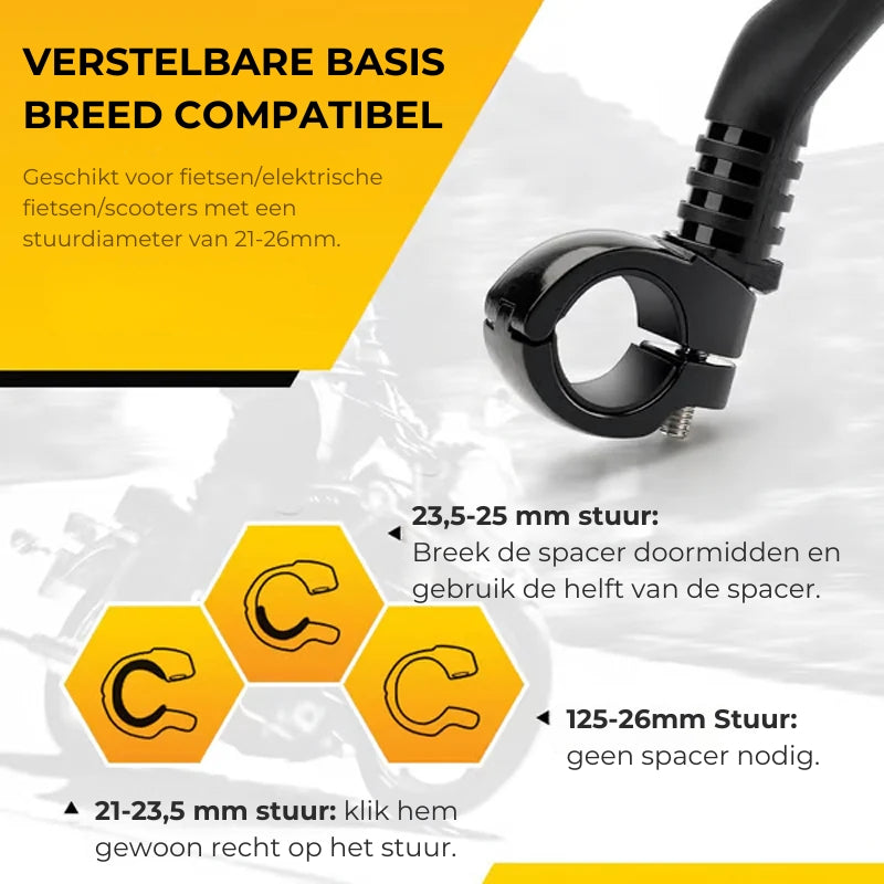 360° draaibare en verstelbare fietsspiegel