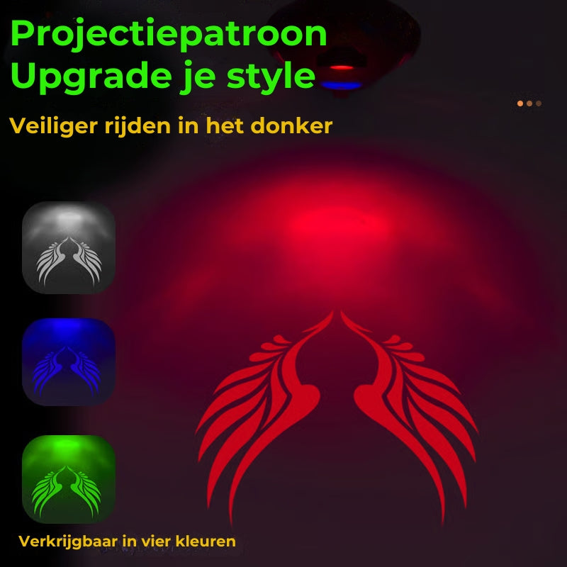 Fietsachterlicht - Vleugelprojectie