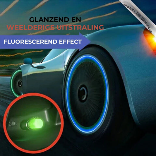 Autobanden Fluorescerende Ventieldopjes Set (4st)