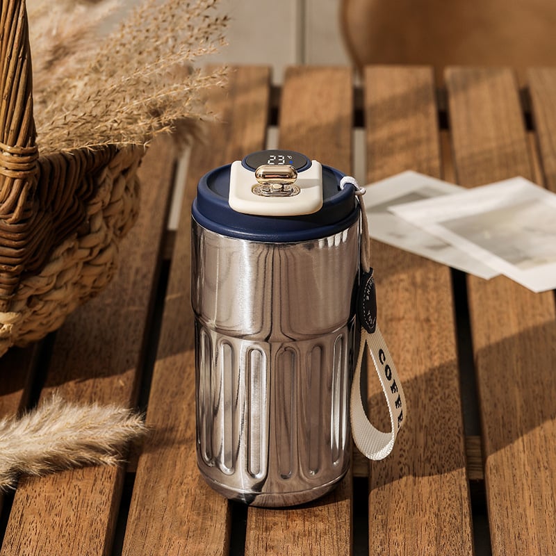 Koffiethermoskan met temperatuurweergave en - isolatie