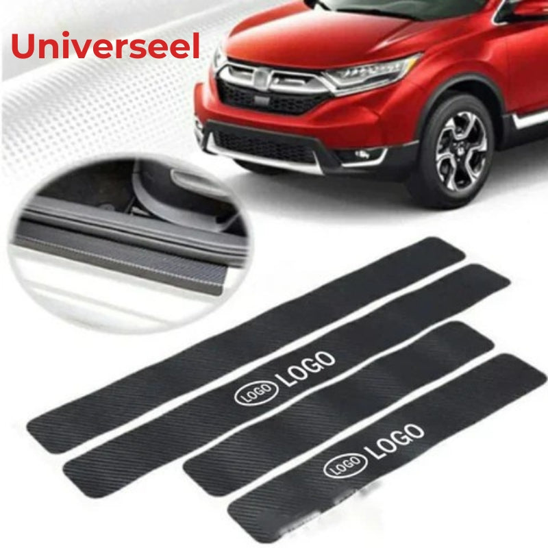 Carbon Auto Deurdrempel Stickers (4 STUKS)