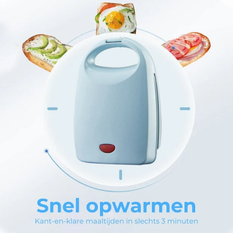 Compacte multifunctionele sandwichgrill met snelle opwarming