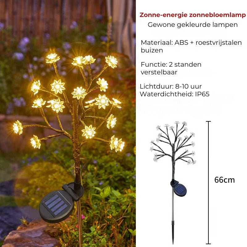 Zonne-Energie Kersenbloemen Tuinlamp