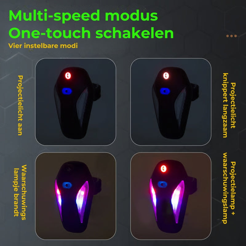 Fietsachterlicht - Vleugelprojectie