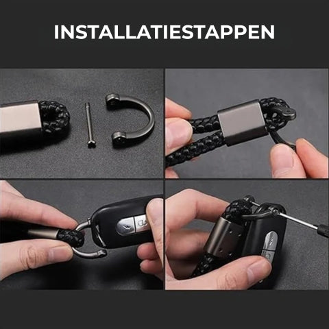 Gevlochten Auto Sleutelhanger