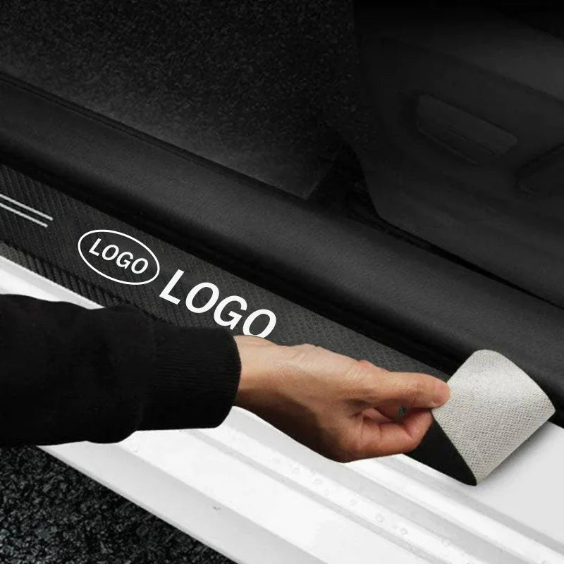 Carbon Auto Deurdrempel Stickers (4 STUKS)