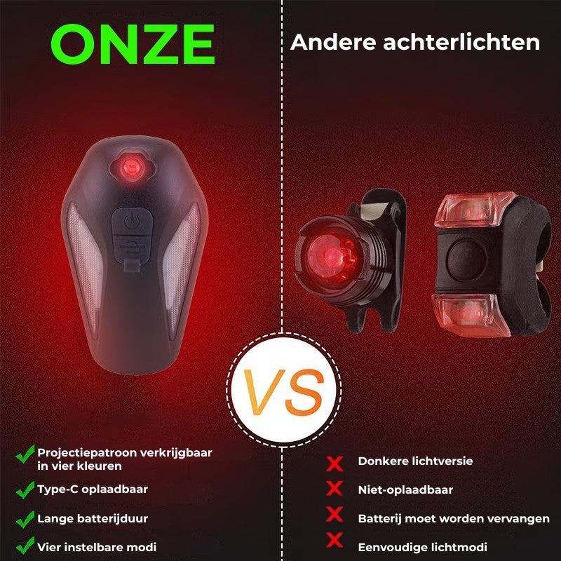 Fietsachterlicht - Vleugelprojectie