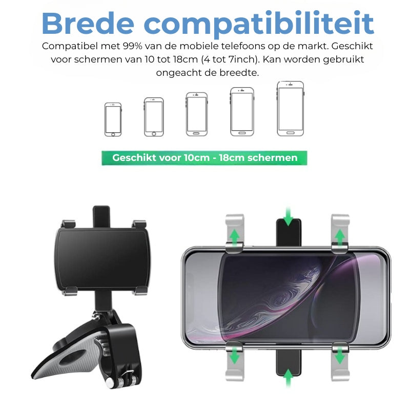 Dashboardclipbevestiging 360 graden draaibaar
