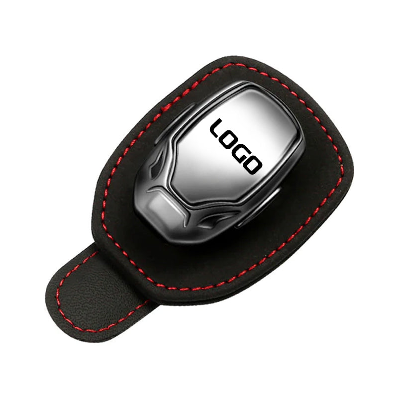 Multifunctionele Auto Brilclip Gestikt Suede