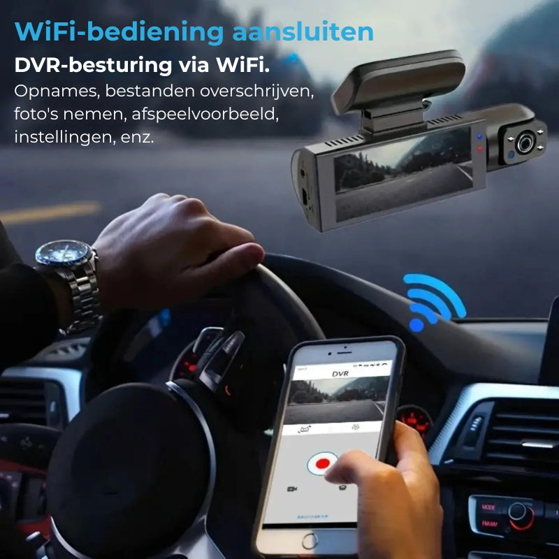 M8 Dual Lens Dashcam - 1080P HD - WiFi