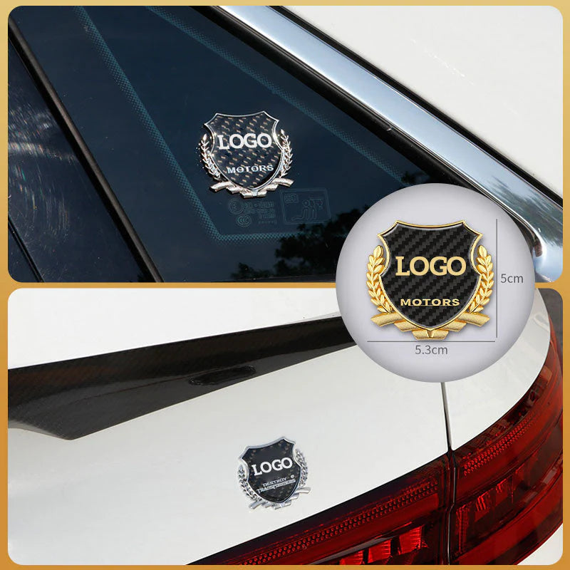 Auto 3D Stickers gepersonaliseerd (2 stuks)