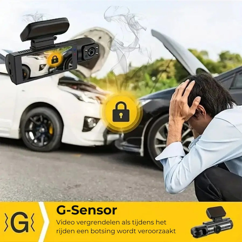 M8 Dual Lens Dashcam - 1080P HD - WiFi