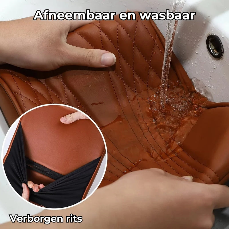 Auto Armsteunn Cover - Leer + Geheugenkatoen