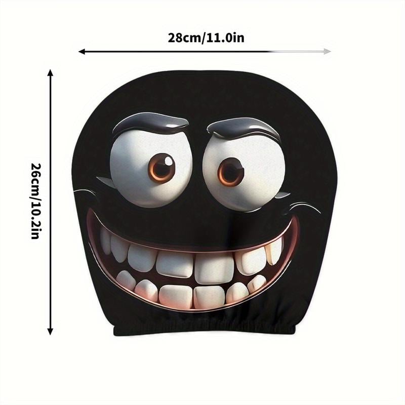 Grappige Cartoon Autokopsteunhoezen β 2 Stuks 2d Universeel Passend