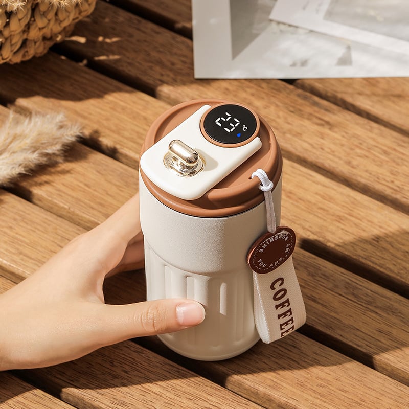 Koffiethermoskan met temperatuurweergave en - isolatie