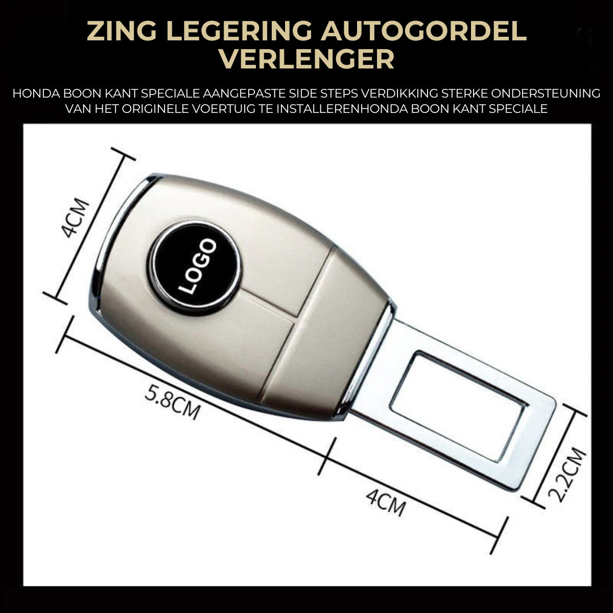 Verlenggesp autogordel Zinklegering