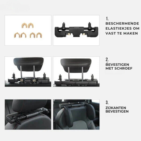 TRIPREST® - Egonomische hoofd-en neksteun voor in de auto