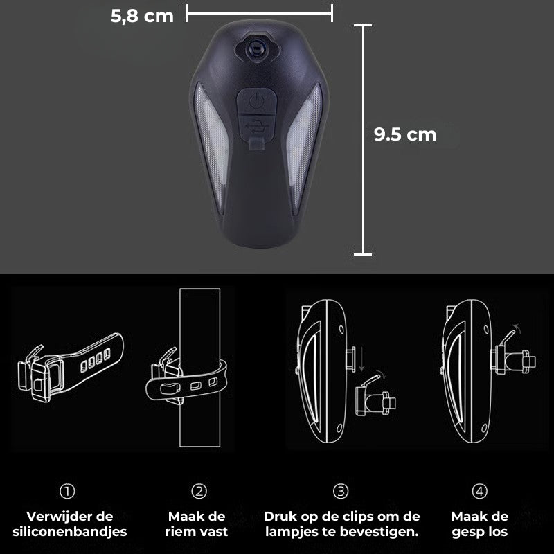 Fietsachterlicht - Vleugelprojectie