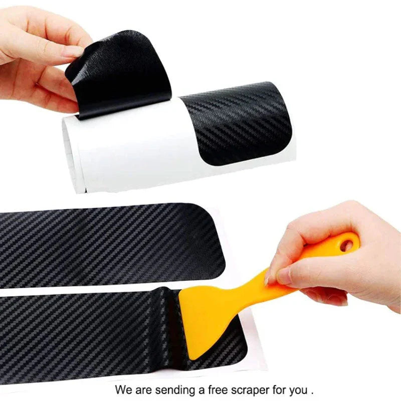 Carbon Auto Deurdrempel Stickers (4 STUKS)