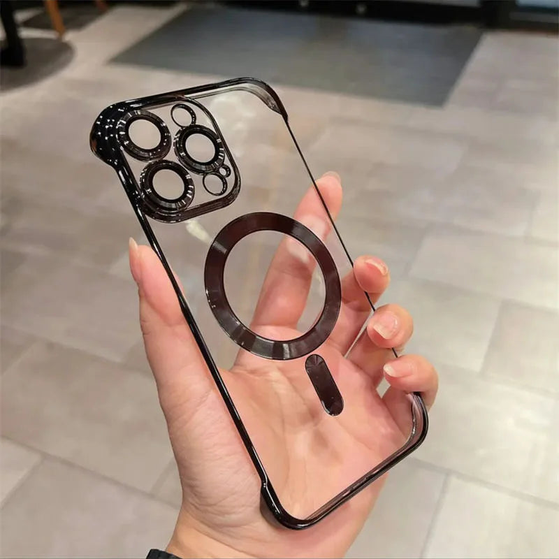 Transparant, Frameloos iPhone Hoesje (MagSafe)