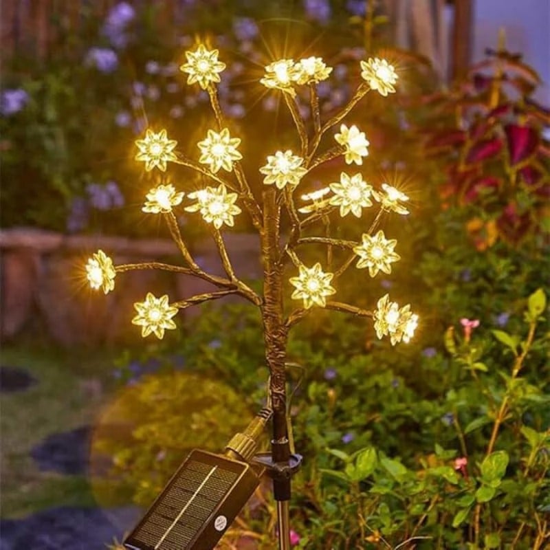 Zonne-Energie Kersenbloemen Tuinlamp