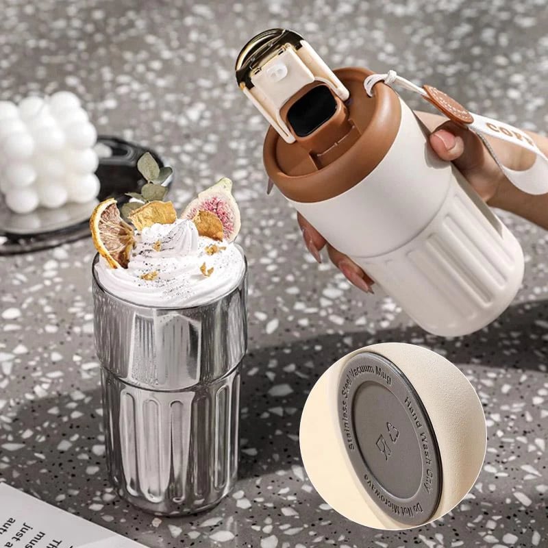 Koffiethermoskan met temperatuurweergave en - isolatie