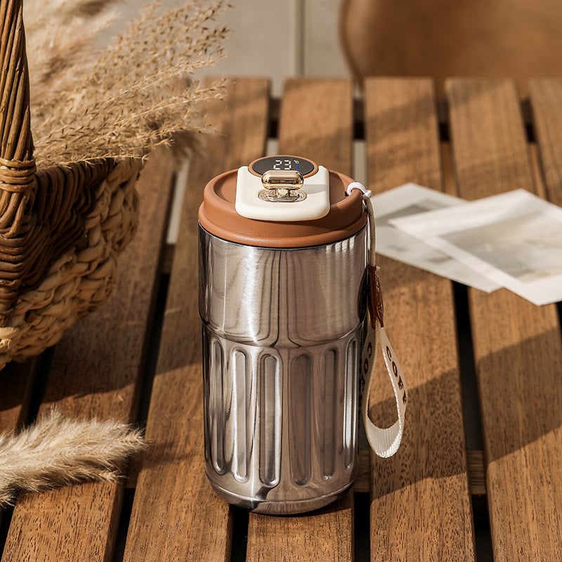 Koffiethermoskan met temperatuurweergave en - isolatie