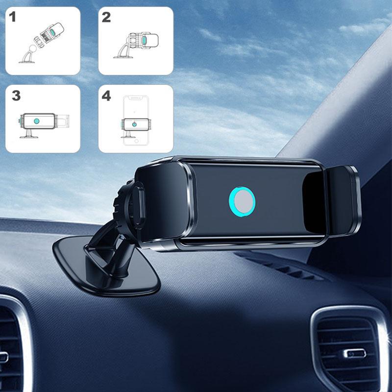 Houder360° TelefoonKlem: Automatische Klem Dashboard En Ventilatierooster Telefoonhouder