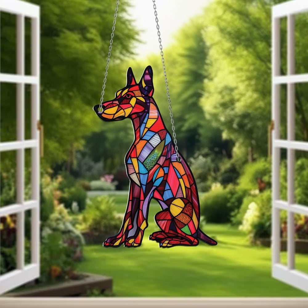 Hangende Hond - Raamdecoratie