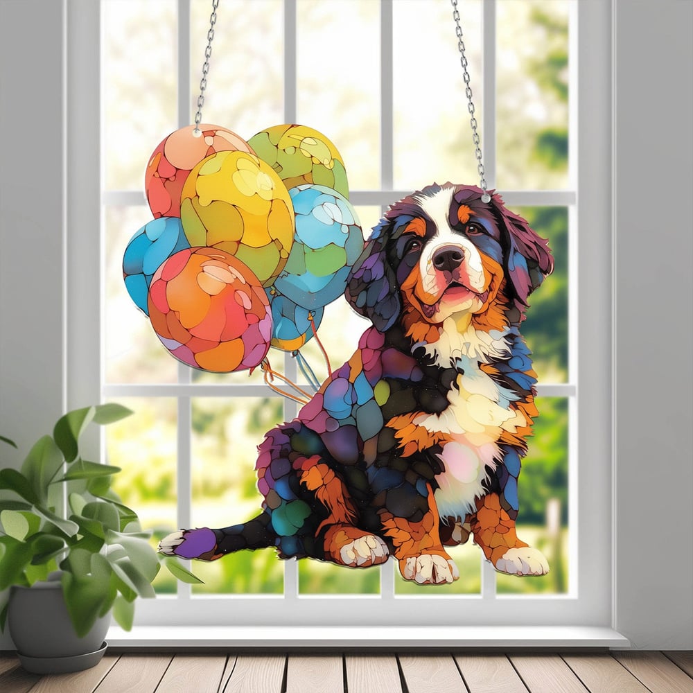 Hangende Hond - Raamdecoratie