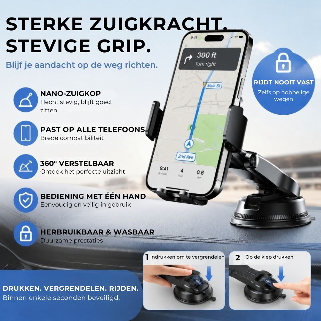 Auto Telefoonhouder met Vacuümzuignap