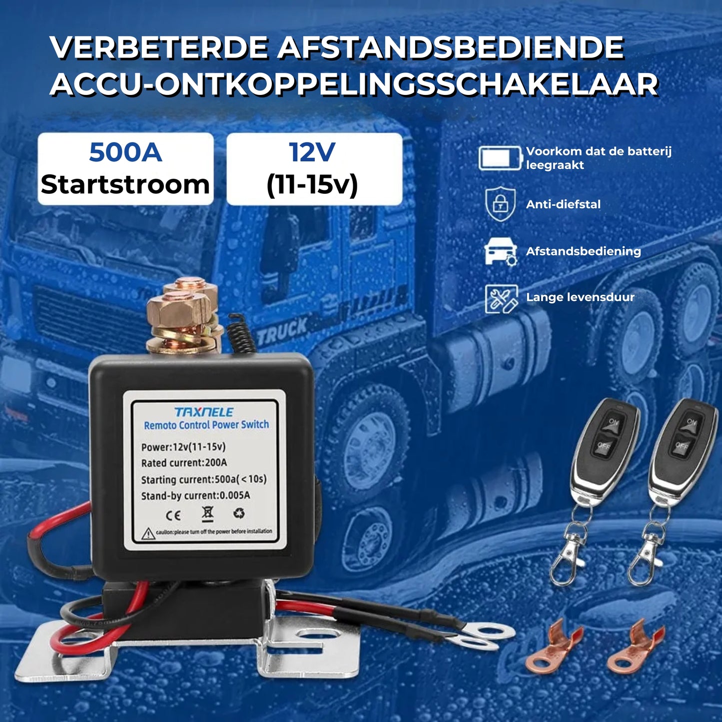 🔌Draadloze Autostarter Batterijschakelaar