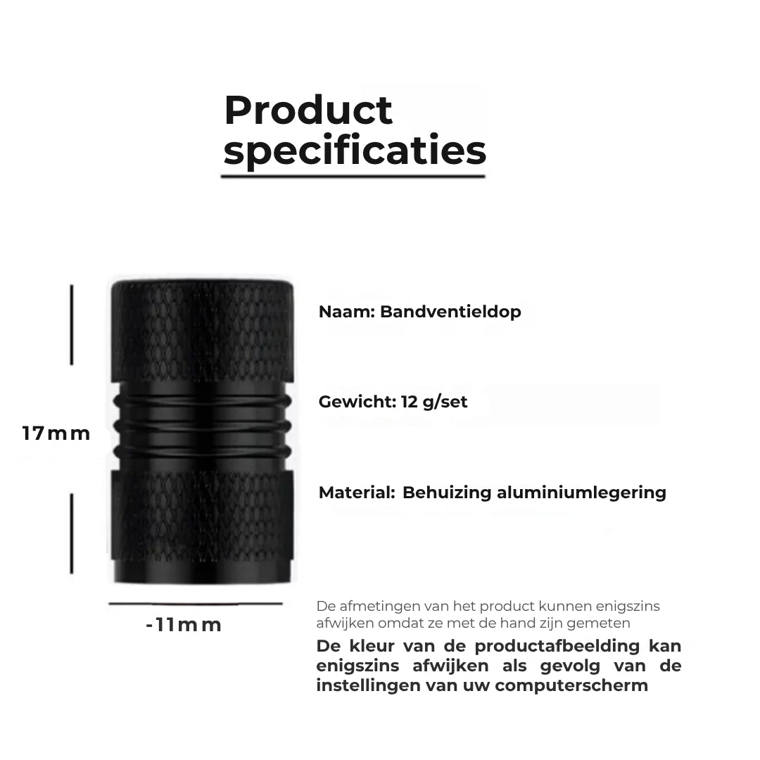 Luchtdichte aluminium ventielafdekkingen (4st)